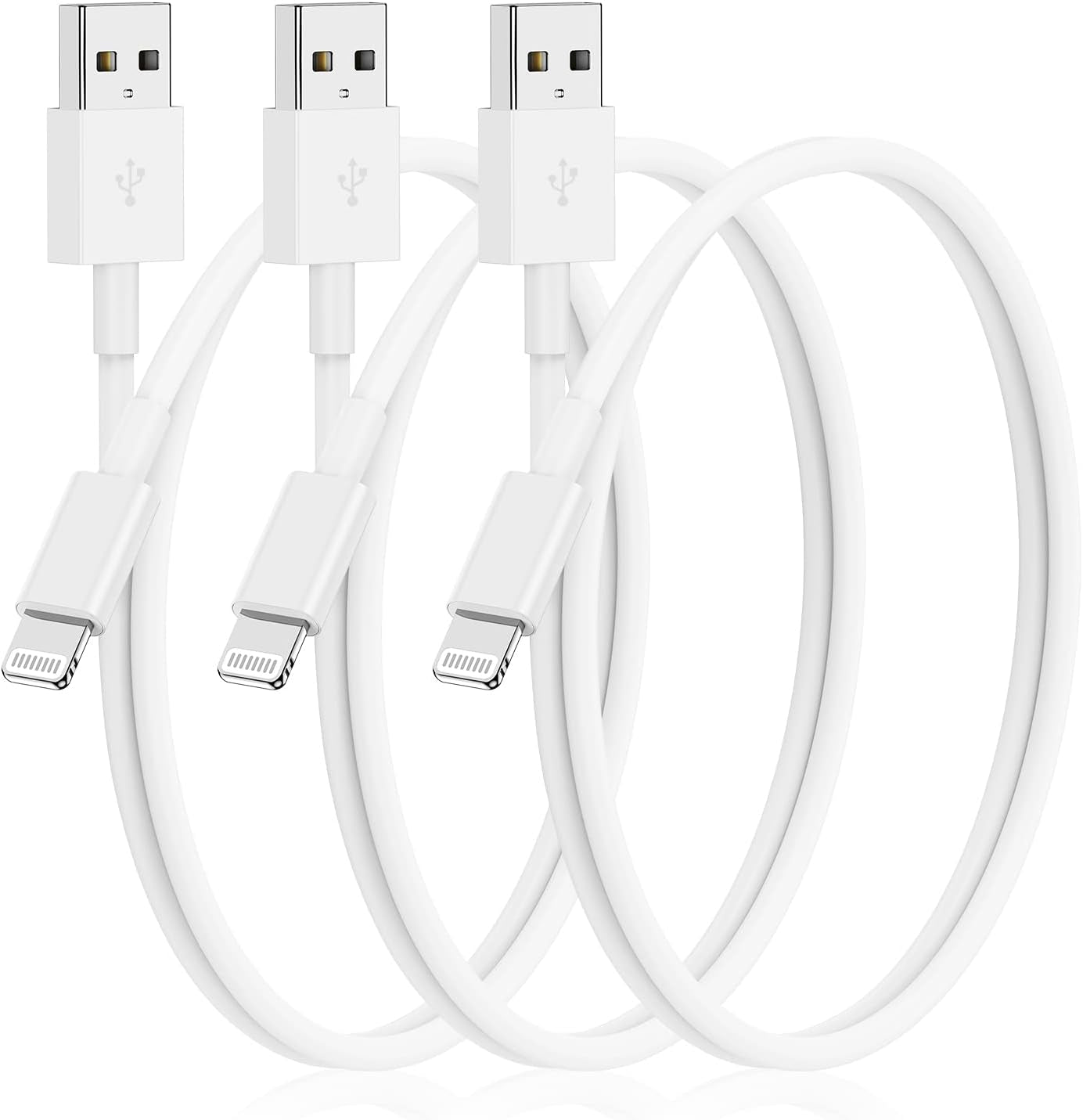 3-Pack 6ft iPhone Lightning Cable - Fast Charging for iPhone 14/13/12 - PREMA TIME - Prema Time