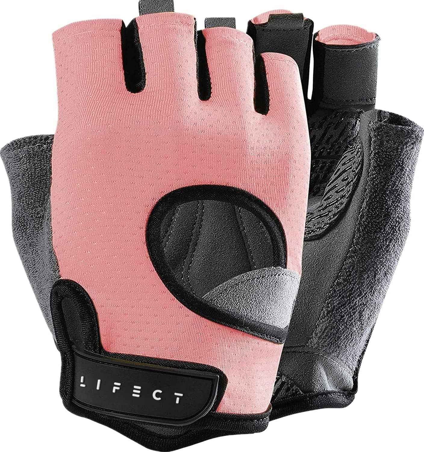 LIFECT Freedom Workout Gloves Fingerless Weight Lifting Knuckle Protection Curved Open Back - PREMA TIME - Prema Time