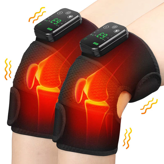 Thermal Knee Massager 3 - in - 1 Heating Vibration Support Brace Rechargeable Muscle Relaxation - PREMA TIME - Prema Time