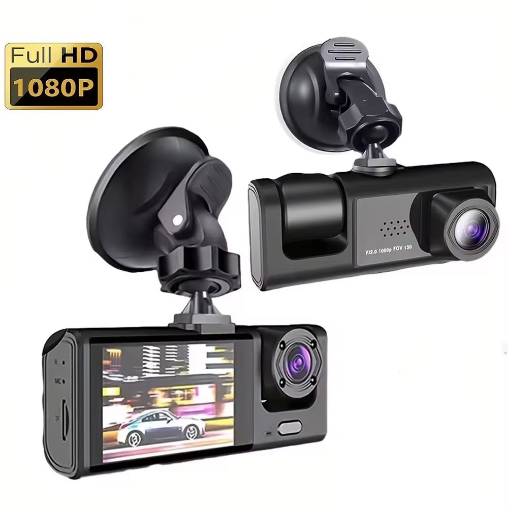 Premier 3-Camera Dash Cam with IR Night Vision & Loop Recording - Prema Time