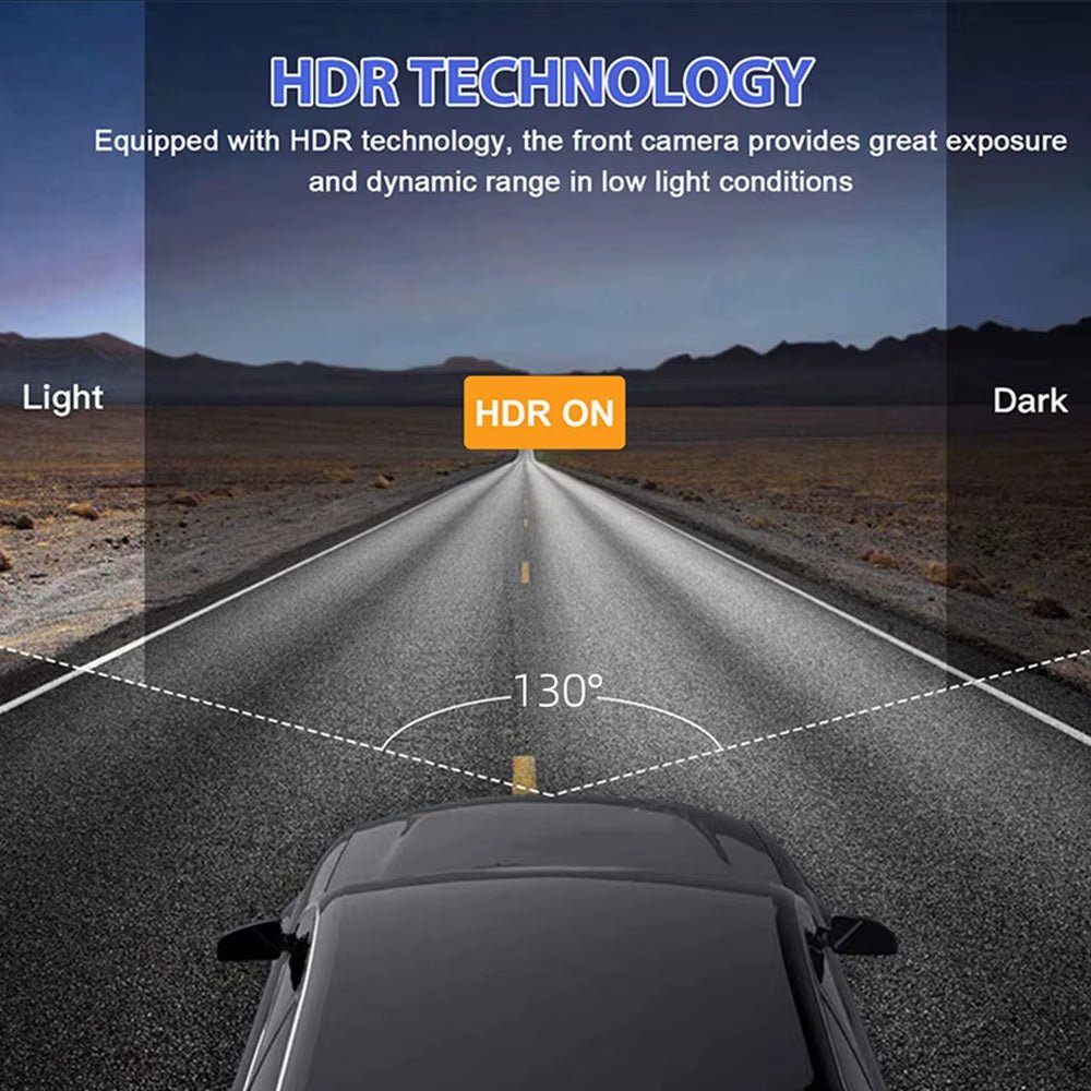 Premier 3-Camera Dash Cam with IR Night Vision & Loop Recording - Prema Time