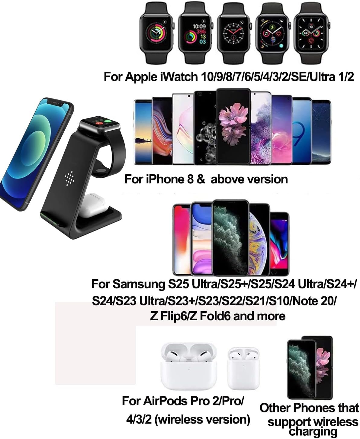 Qi Wireless Charging Station for Apple Devices - PREMA TIME - Prema Time