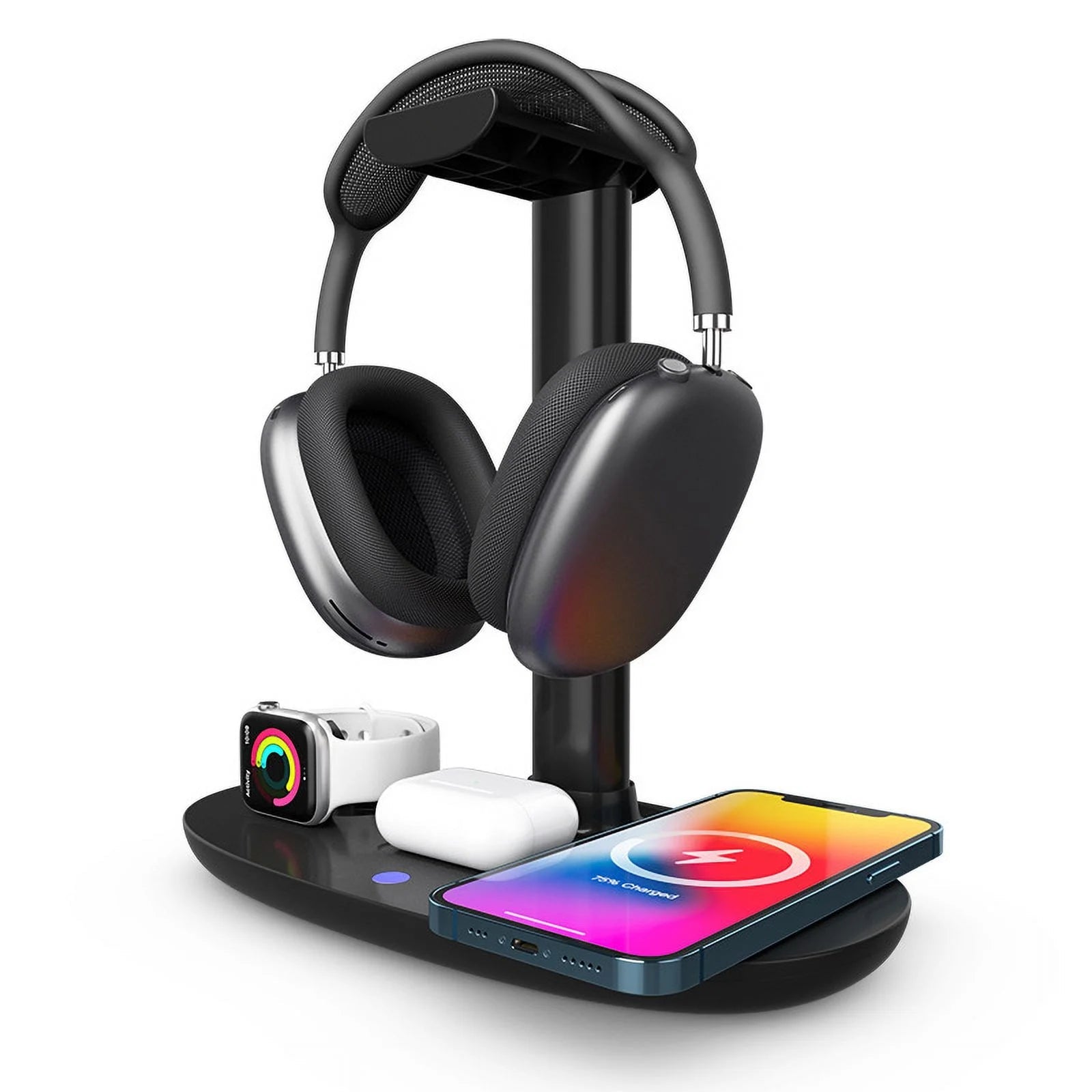 4 in 1 Wireless Charger 15W Fast Charging Station with Headphone Stand - PREMA TIME - Prema Time
