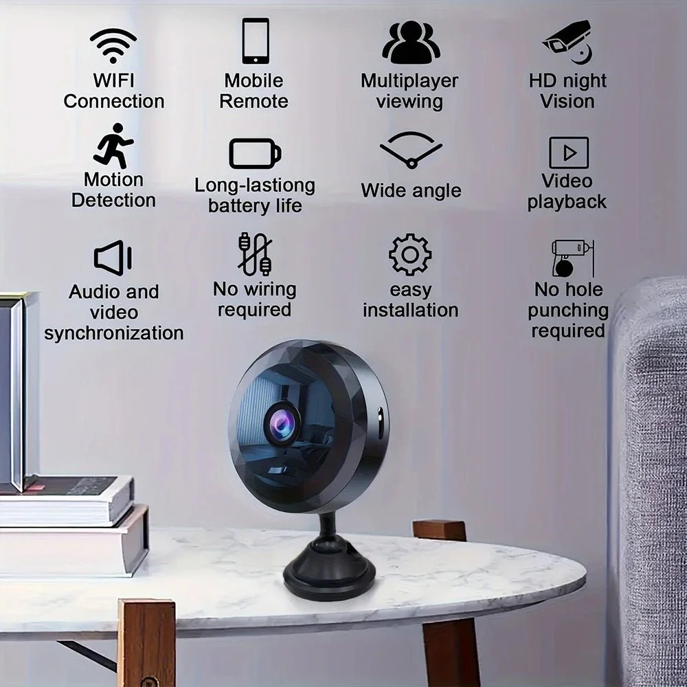 Mini HD WiFi Security Camera with Motion Detection & Rechargeable Battery - PREMA TIME - Prema Time