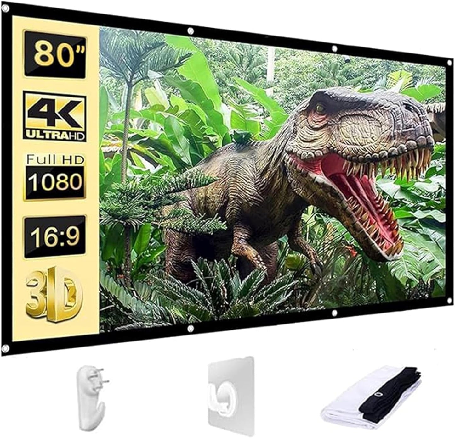 120" Foldable Washable Projector Screen - Double Sided - Home Theater - PREMA TIME - Prema Time
