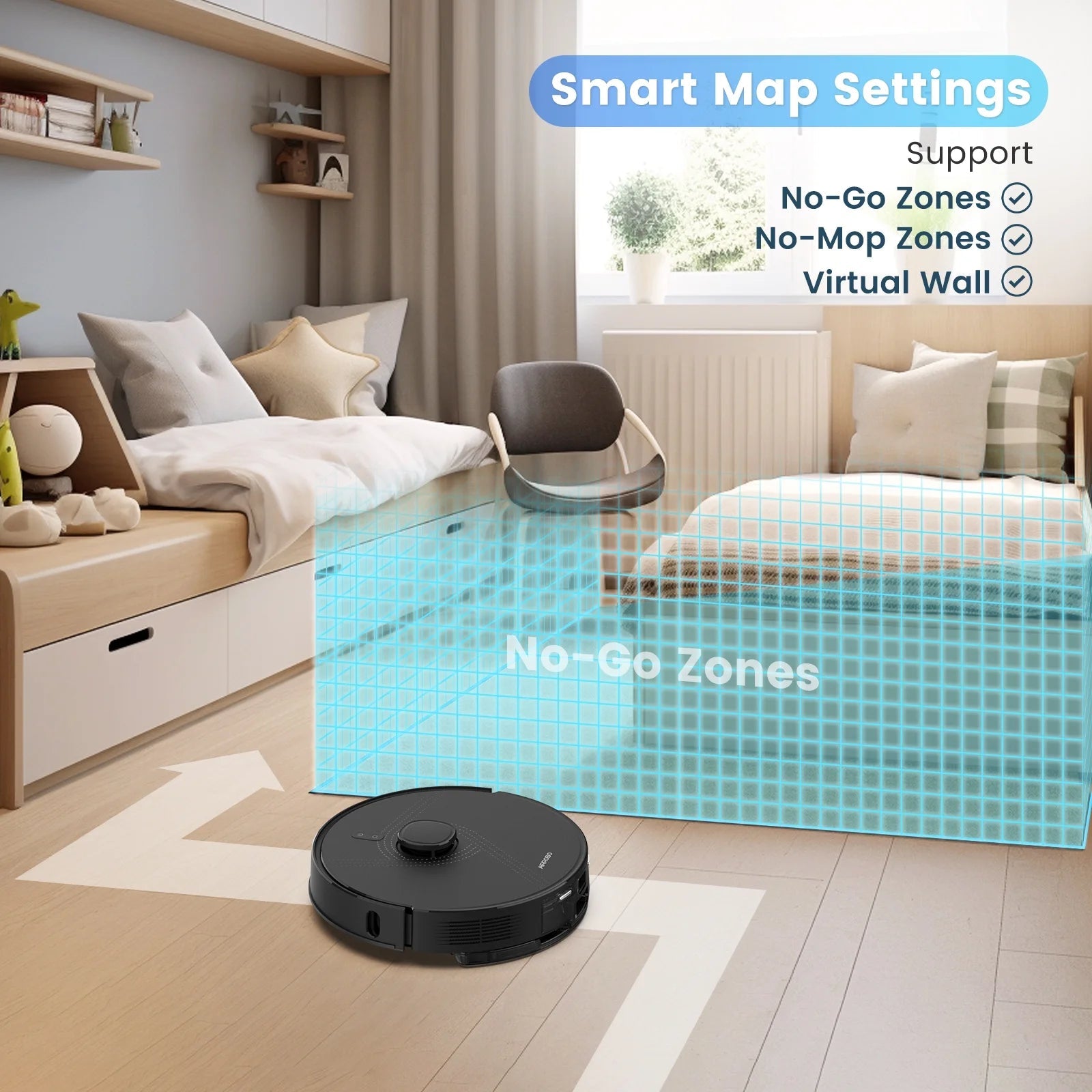 AIRROBO L40+ 3-in-1 Robot Vacuum Mop Combo w/ Self-Empty Bin - LiDAR Nav 3000Pa - Prema Time