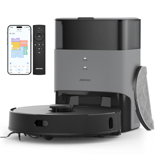 AIRROBO L40+ 3-in-1 Robot Vacuum Mop Combo w/ Self-Empty Bin - LiDAR Nav 3000Pa - Prema Time