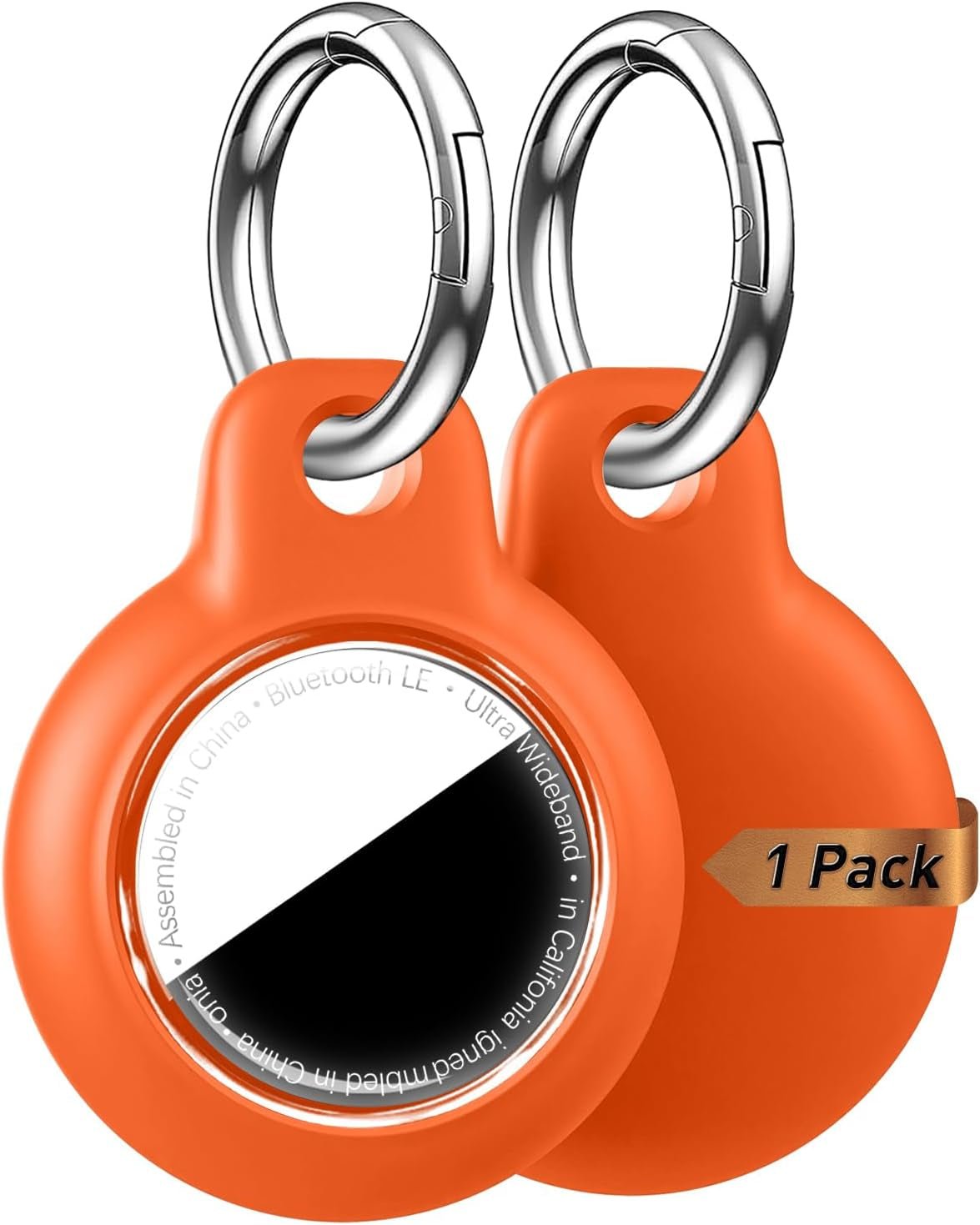 Shockproof AirTag Holder Case w/ Keychain - Anti-Scratch Cover 1/2/4 Pack Black - Prema Time