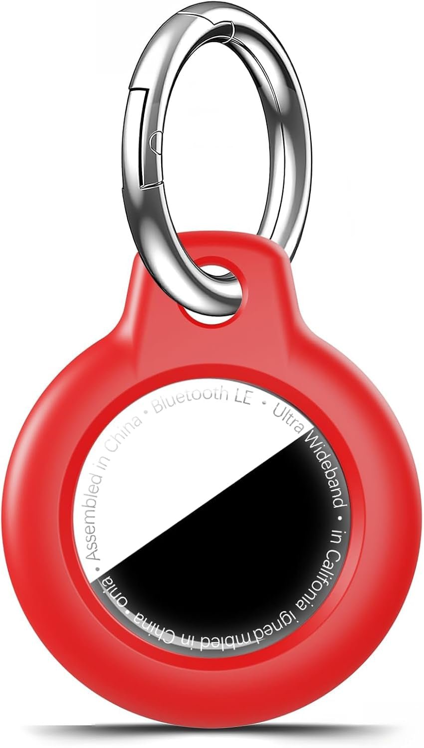 Shockproof AirTag Holder Case w/ Keychain - Anti-Scratch Cover 1/2/4 Pack Black - Prema Time