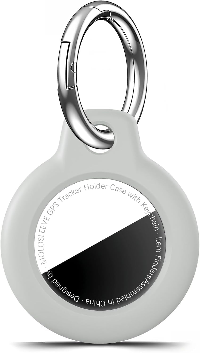 Shockproof AirTag Holder Case w/ Keychain - Anti-Scratch Cover 1/2/4 Pack Black - Prema Time