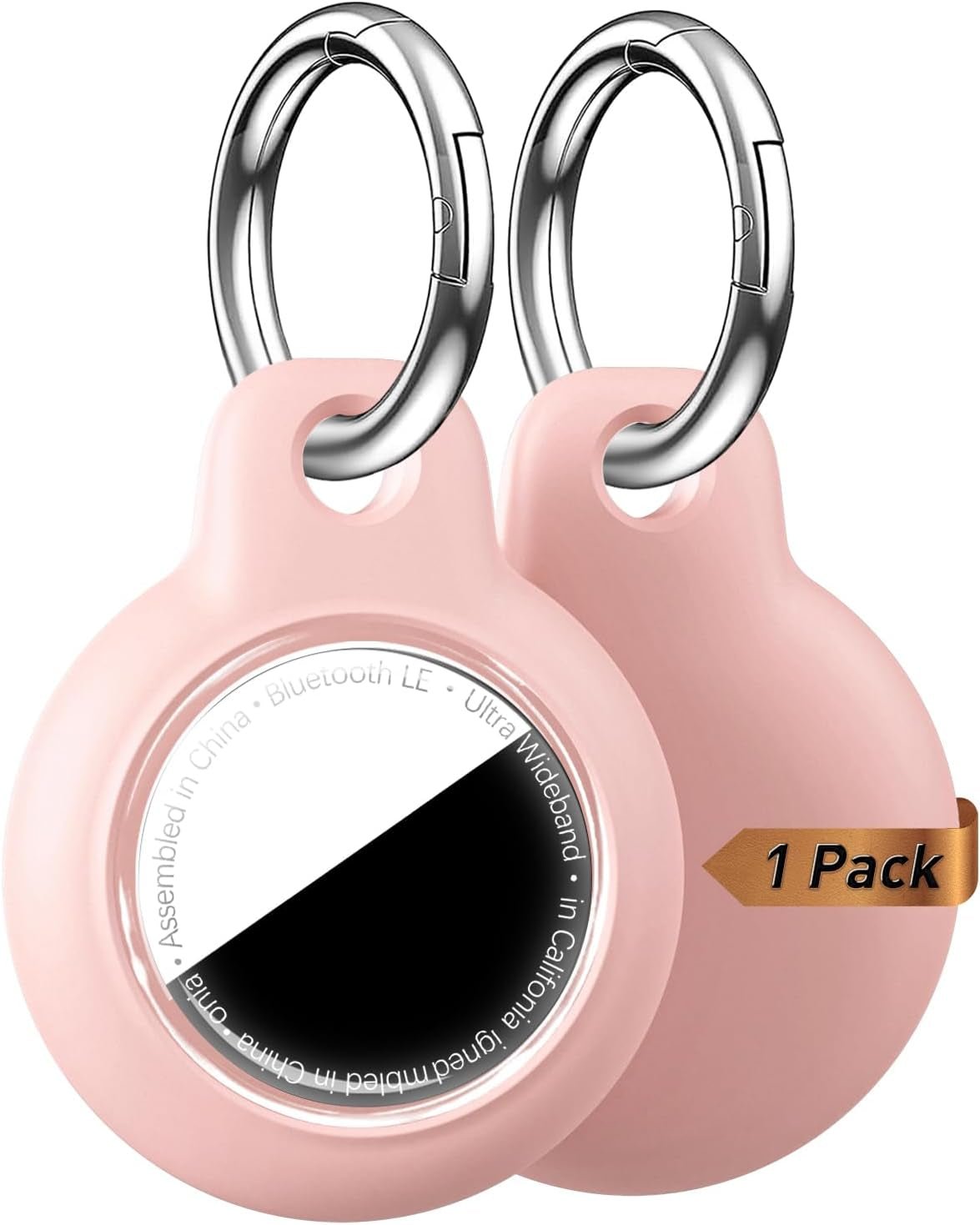 Shockproof AirTag Holder Case w/ Keychain - Anti-Scratch Cover 1/2/4 Pack Black - Prema Time