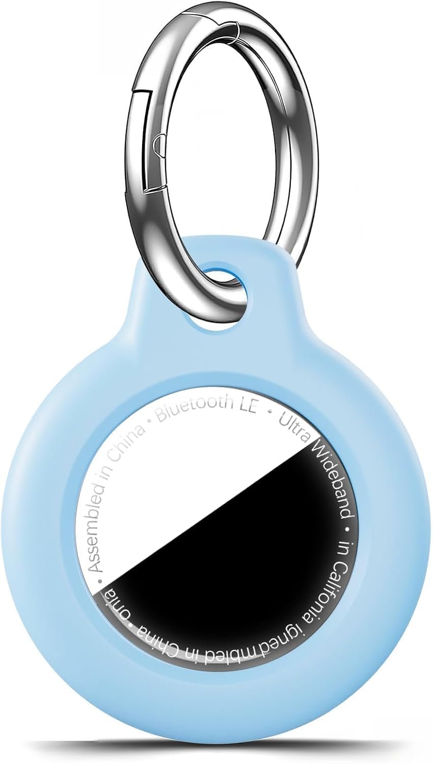 Shockproof AirTag Holder Case w/ Keychain - Anti-Scratch Cover 1/2/4 Pack Black - Prema Time