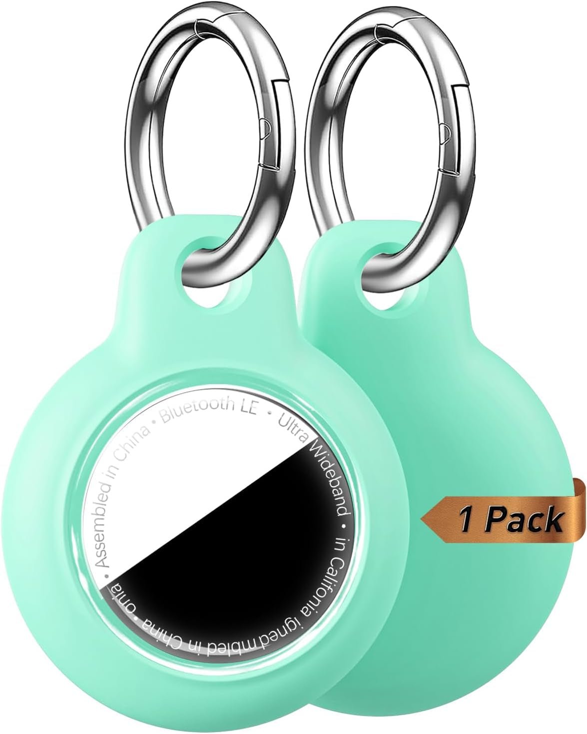 Shockproof AirTag Holder Case w/ Keychain - Anti-Scratch Cover 1/2/4 Pack Black - Prema Time