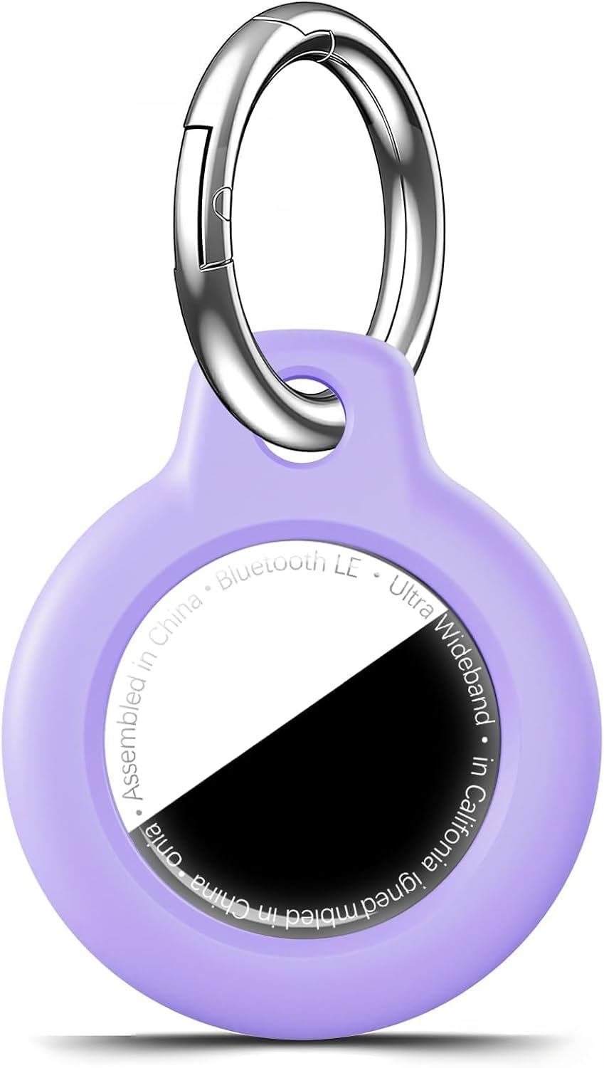 Shockproof AirTag Holder Case w/ Keychain - Anti-Scratch Cover 1/2/4 Pack Black - Prema Time