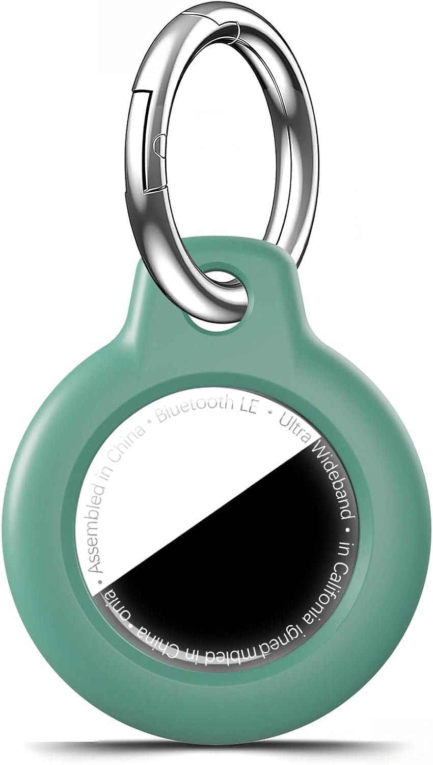 Shockproof AirTag Holder Case w/ Keychain - Anti-Scratch Cover 1/2/4 Pack Black - Prema Time