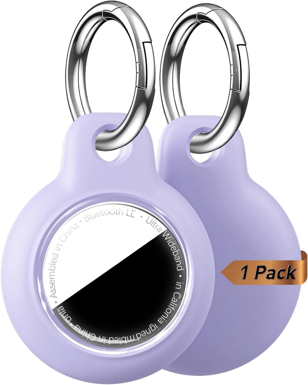 Shockproof AirTag Holder Case w/ Keychain - Anti-Scratch Cover 1/2/4 Pack Black - Prema Time