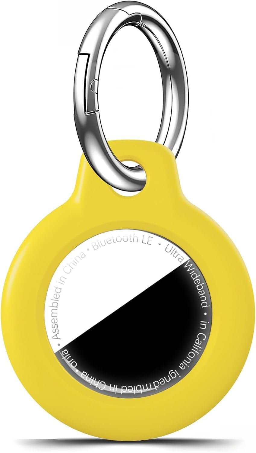 Shockproof AirTag Holder Case w/ Keychain - Anti-Scratch Cover 1/2/4 Pack Black - Prema Time