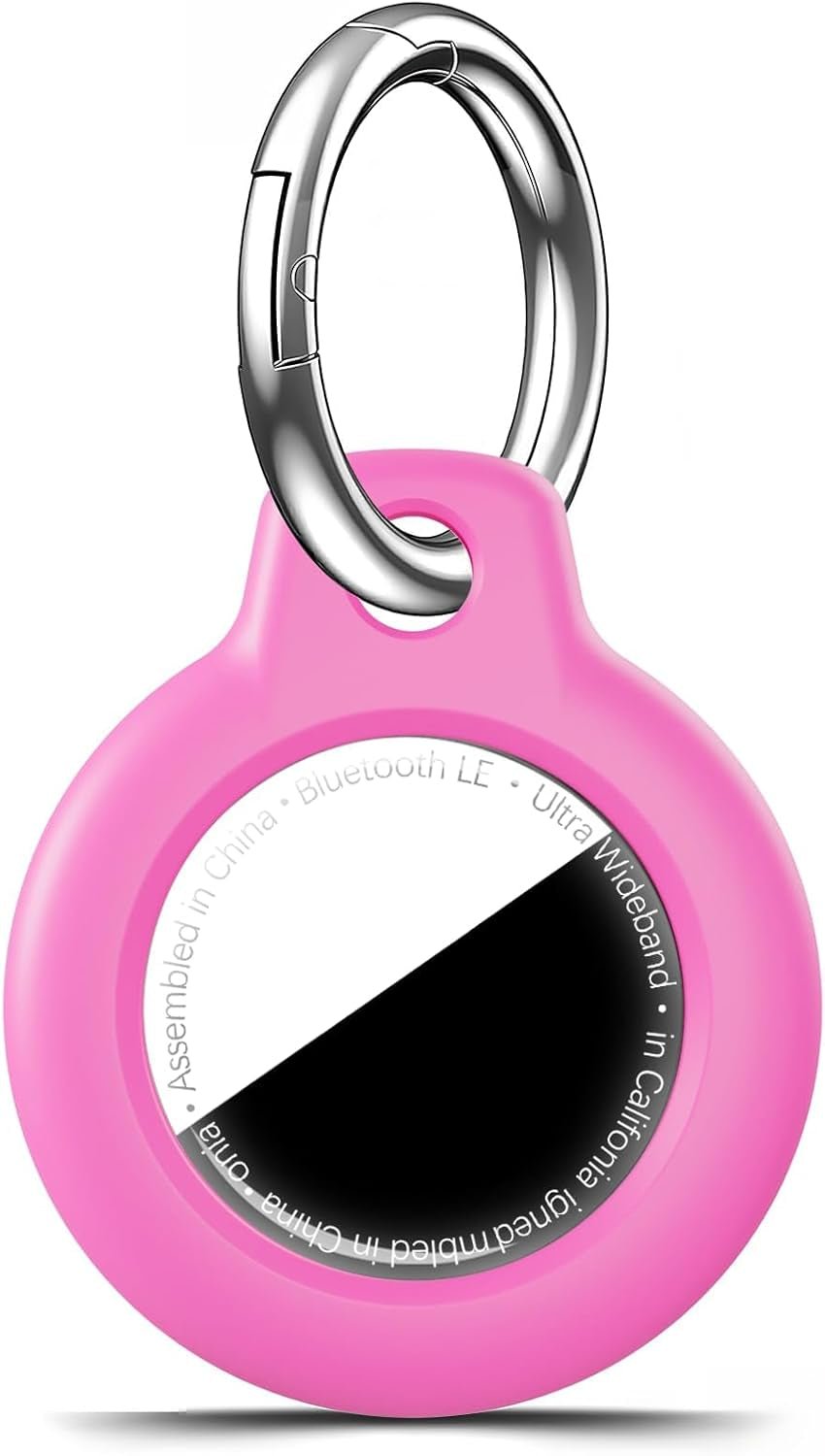 Shockproof AirTag Holder Case w/ Keychain - Anti-Scratch Cover 1/2/4 Pack Black - Prema Time