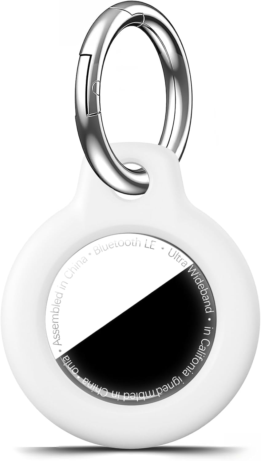 Shockproof AirTag Holder Case w/ Keychain - Anti-Scratch Cover 1/2/4 Pack Black - Prema Time