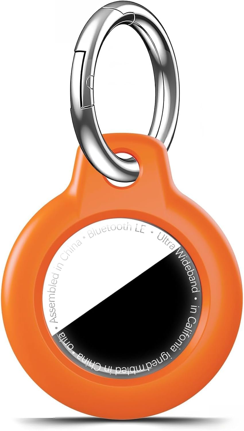 Shockproof AirTag Holder Case w/ Keychain - Anti-Scratch Cover 1/2/4 Pack Black - Prema Time