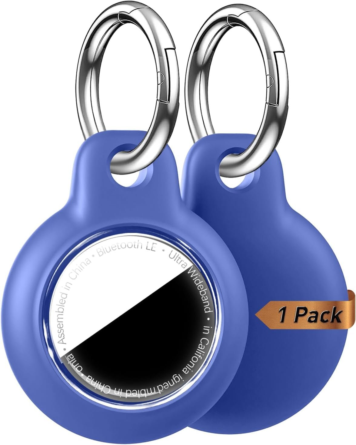 Shockproof AirTag Holder Case w/ Keychain - Anti-Scratch Cover 1/2/4 Pack Black - Prema Time