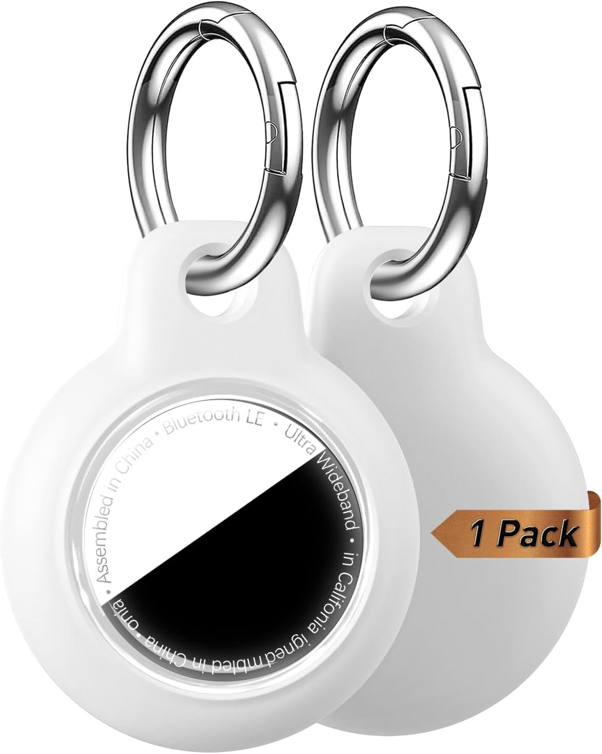 Shockproof AirTag Holder Case w/ Keychain - Anti-Scratch Cover 1/2/4 Pack Black - Prema Time