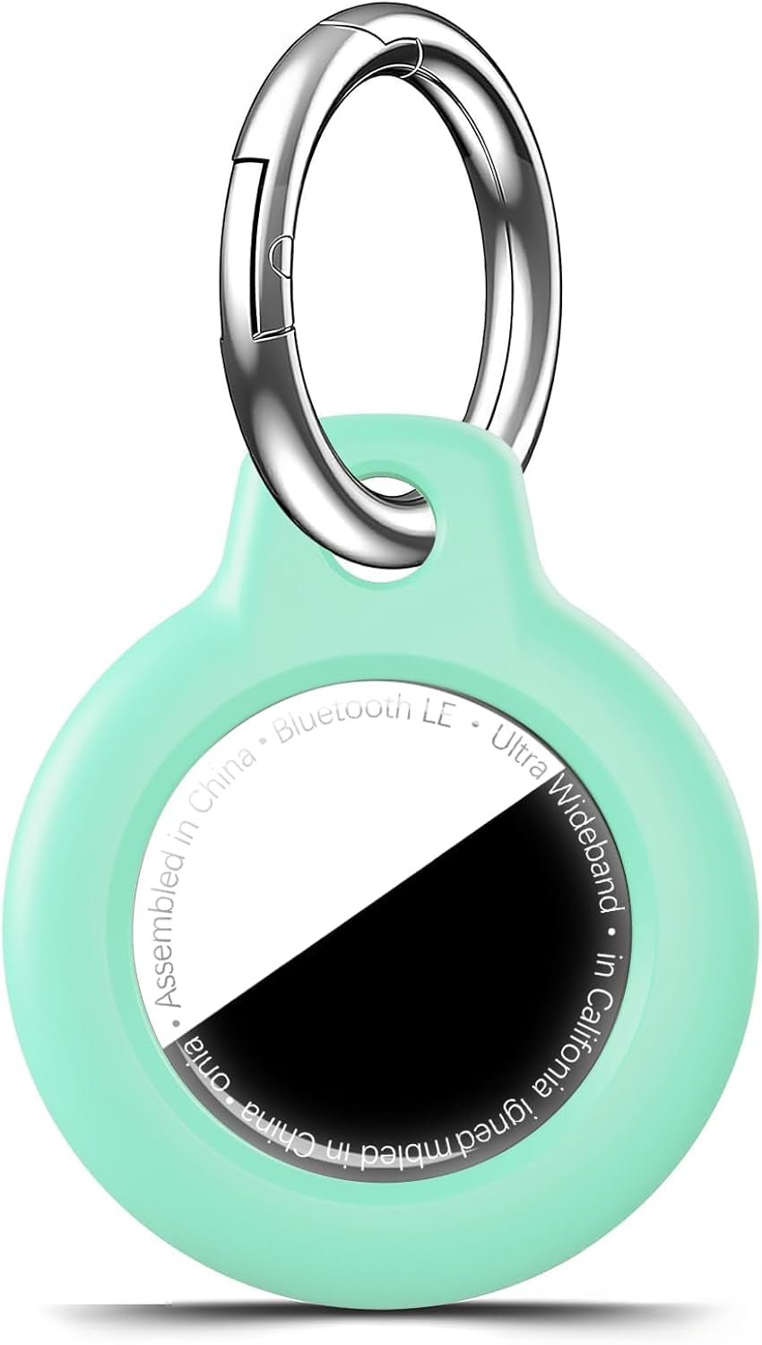 Shockproof AirTag Holder Case w/ Keychain - Anti-Scratch Cover 1/2/4 Pack Black - Prema Time