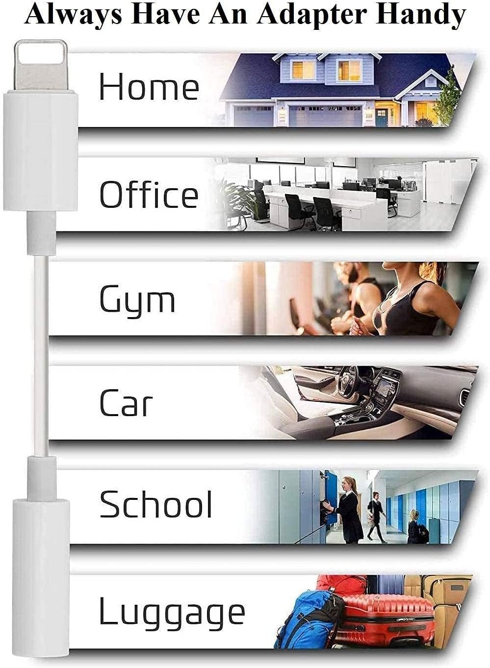 Apple MFi Certified Lightning to 3.5mm Adapter 3-Pack - iPhone Headphone Jack Dongle - PREMA TIME - Prema Time