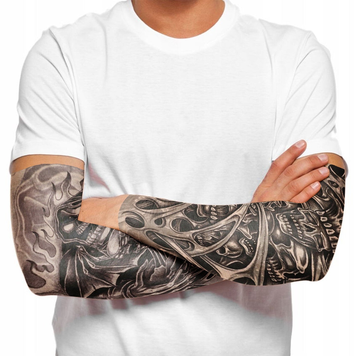 ARMORAY 5 - 10 Pcs Fake Temporary Tattoo Arm Sleeves Stockings Cool Women Men Unisex UV Protection - PREMA TIME - Prema Time