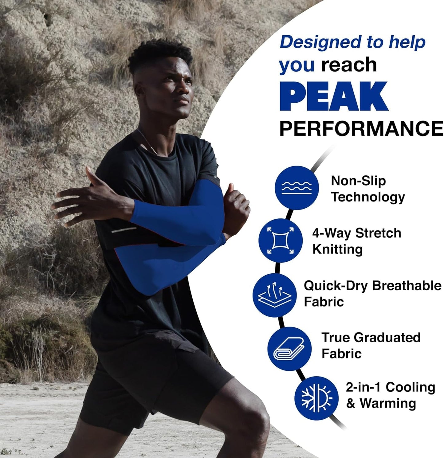 Arm Sleeves Men Women - Tattoo Cover Up Cooling Sports Basketball Golf | PREMA TIME - Prema Time