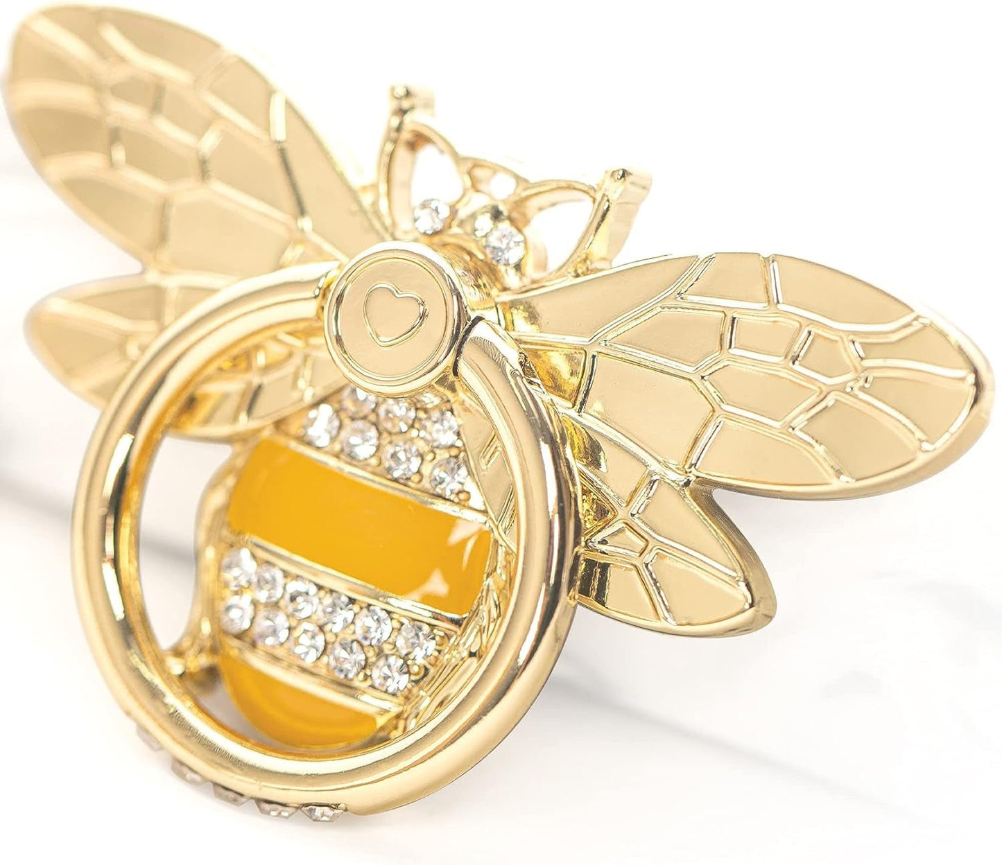 Bee Phone Ring Holder - Crystal Rhinestone Grip Stand for iPhone & Android - PREMA TIME - Prema Time