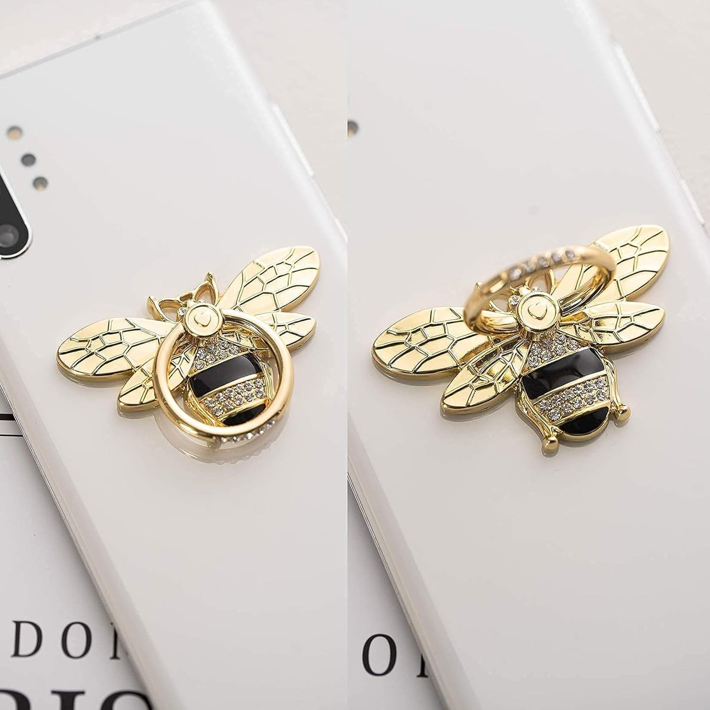 Bee Phone Ring Holder - Crystal Rhinestone Grip Stand for iPhone & Android - PREMA TIME - Prema Time