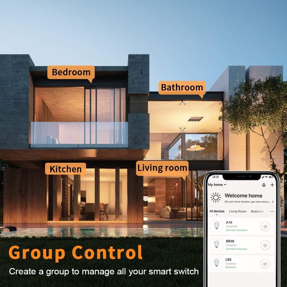 bekca Smart WiFi Light Switch 2-Pack with Alexa Control | Timer Schedule - PREMA TIME - Prema Time