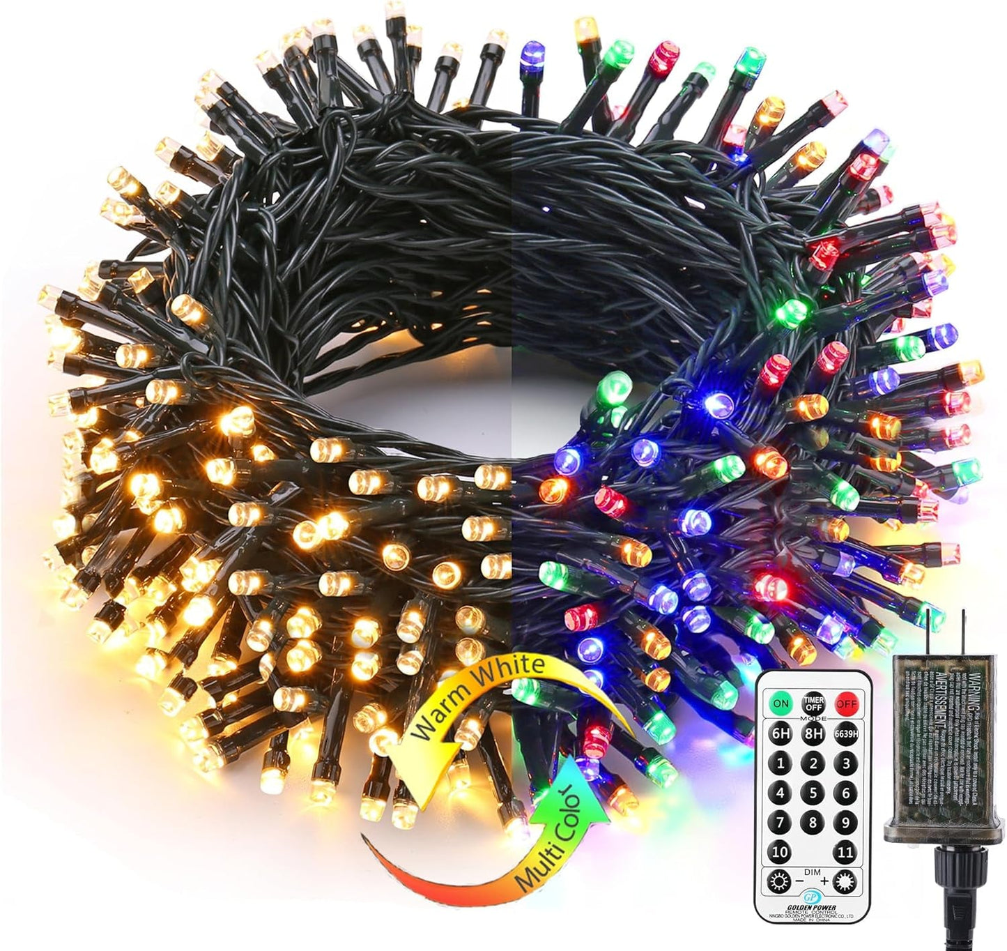 115ft Color Changing LED String Lights - 300 LEDs - Christmas Outdoor Decor - PREMA TIME - Prema Time