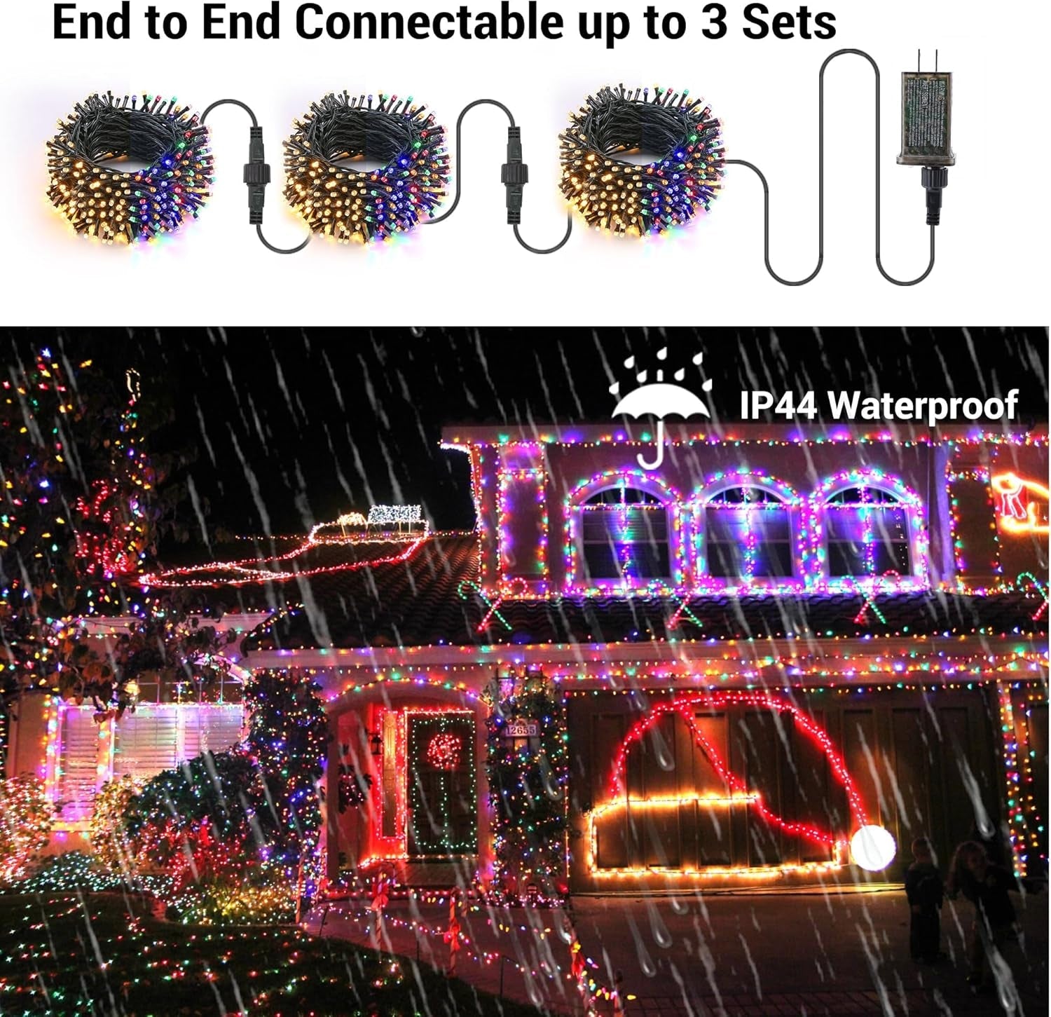 115ft Color Changing LED String Lights - 300 LEDs - Christmas Outdoor Decor - PREMA TIME - Prema Time
