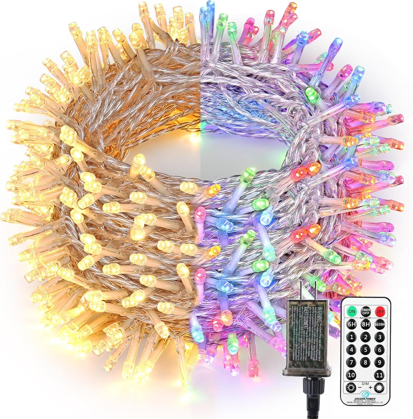 115ft Color Changing LED String Lights - 300 LEDs - Christmas Outdoor Decor - PREMA TIME - Prema Time