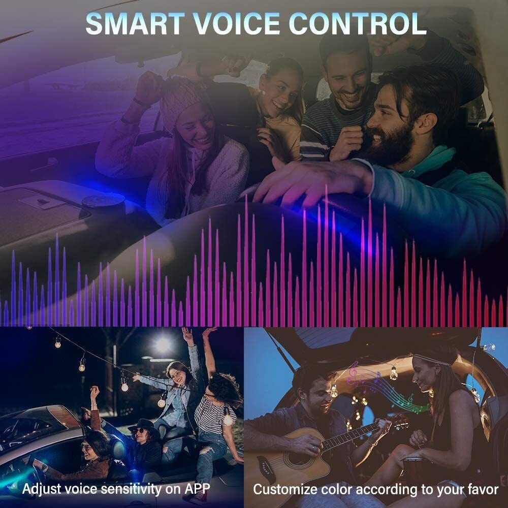 Car Interior LED Strip Lights Fiber Optic Ambient Lighting Kit App Control 6M 16 Million Colors - PREMA TIME - Prema Time