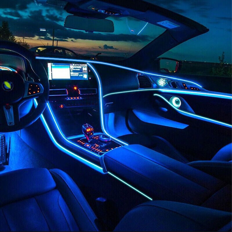 Car Interior LED Strip Lights Fiber Optic Ambient Lighting Kit App Control 6M 16 Million Colors - PREMA TIME - Prema Time