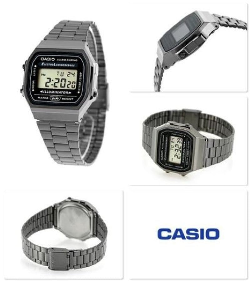 CASIO A168WGG - 1A Vintage Digital Watch Gray Ion - PREMA TIME - Prema Time