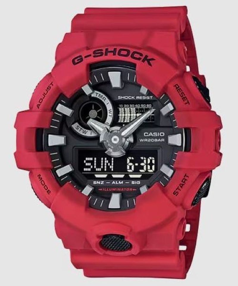 Casio G - Shock GA700 - 4A Red Analog Digital Watch Resin Band - PREMA TIME - Prema Time