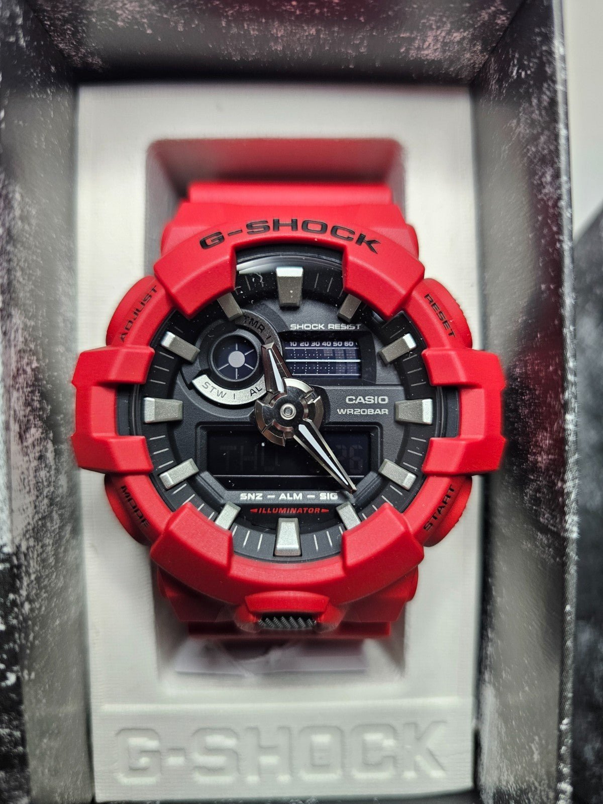 Casio G - Shock GA700 - 4A Red Analog Digital Watch Resin Band - PREMA TIME - Prema Time