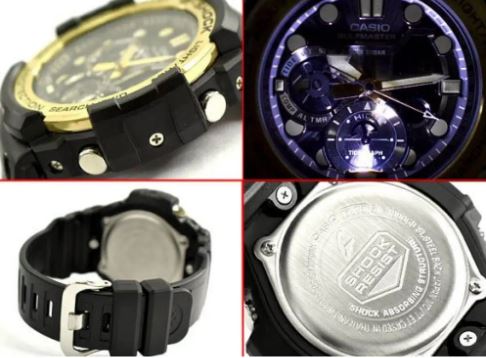 Casio G - Shock GN1000GN Gulf Master Gold Black Compass Tide Graph 200M Water Resistant - PREMA TIME - Prema Time