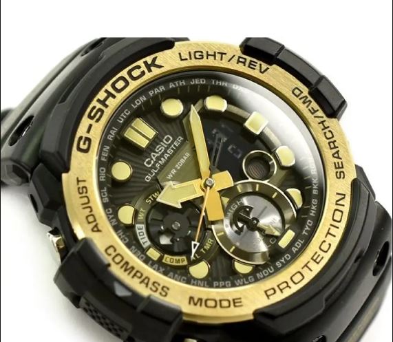 Casio G - Shock GN1000GN Gulf Master Gold Black Compass Tide Graph 200M Water Resistant - PREMA TIME - Prema Time