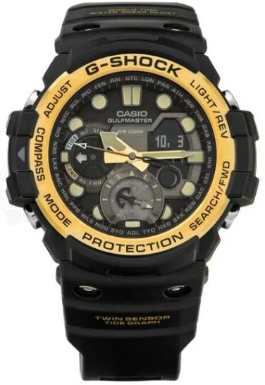 Casio G - Shock GN1000GN Gulf Master Gold Black Compass Tide Graph 200M Water Resistant - PREMA TIME - Prema Time
