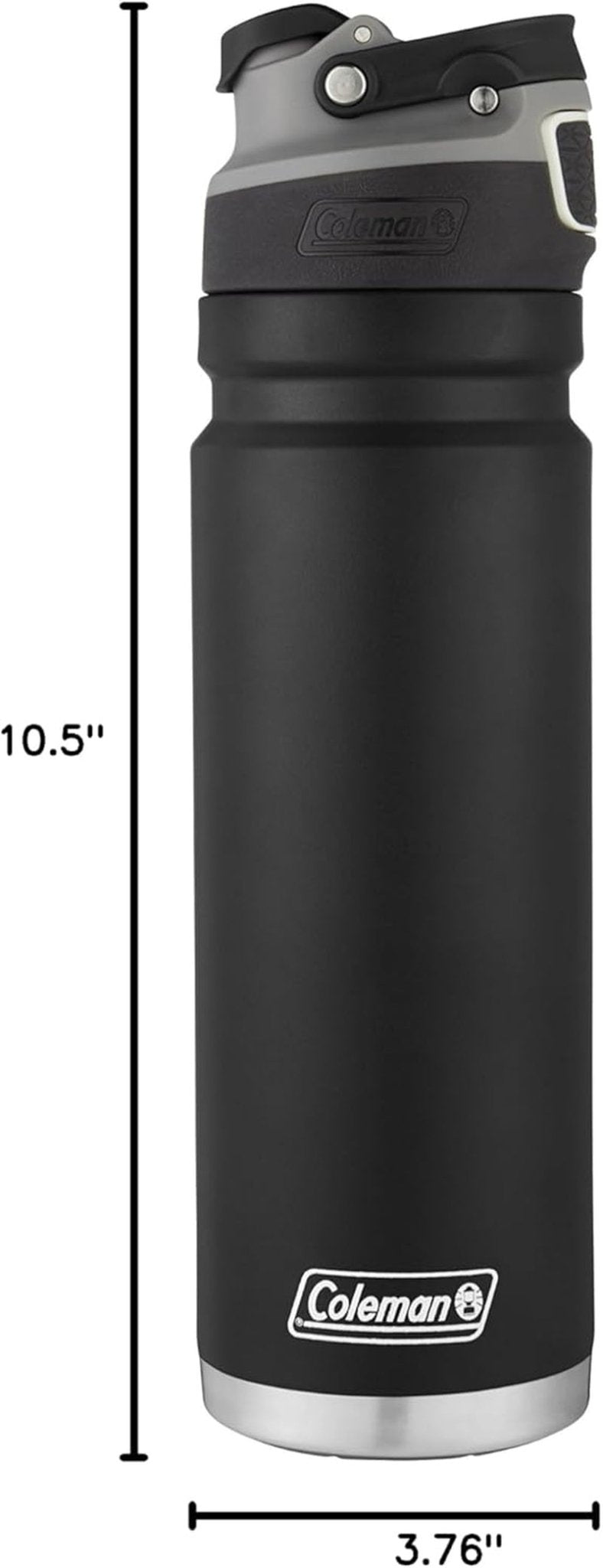 Coleman Autoseal Freeflow Stainless Steel Water Bottle Black 24oz Leak - Proof - PREMA TIME - Prema Time