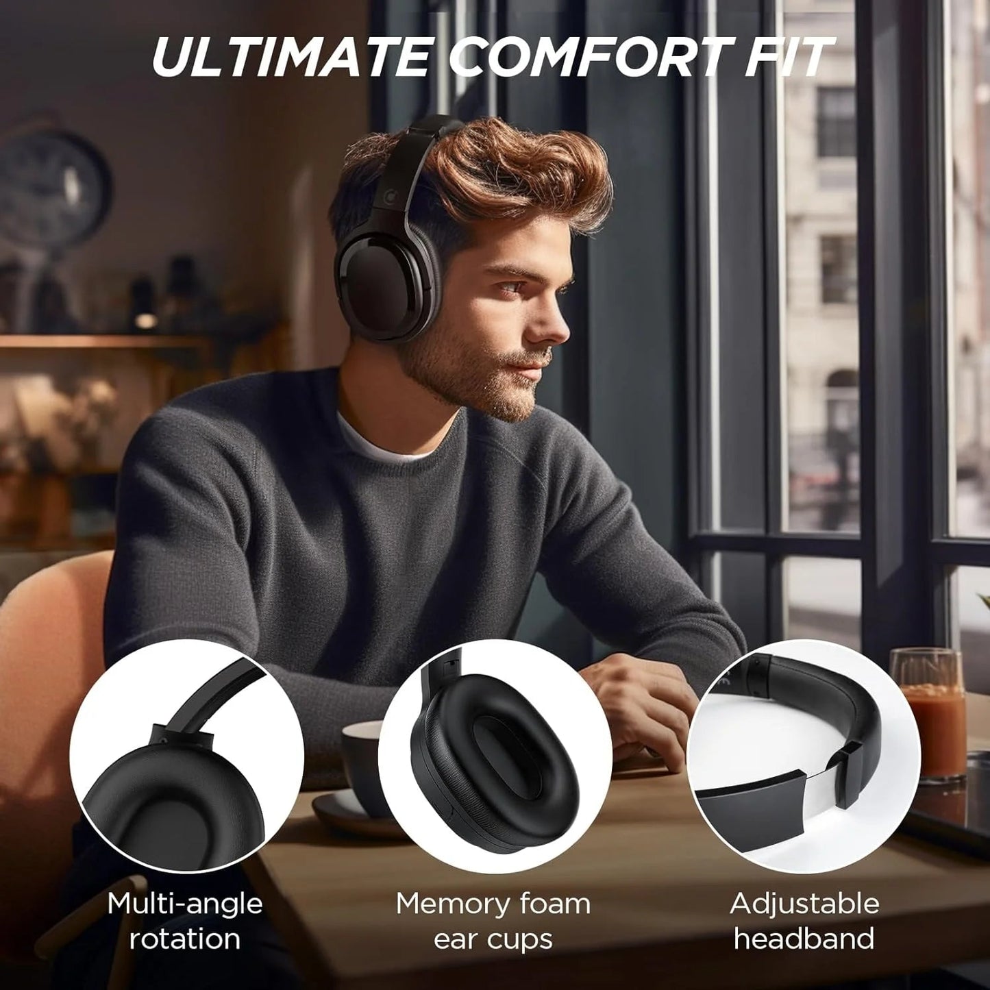 Cowin Active Noise Cancelling Bluetooth Headphones 30H Battery | PREMA TIME - Prema Time