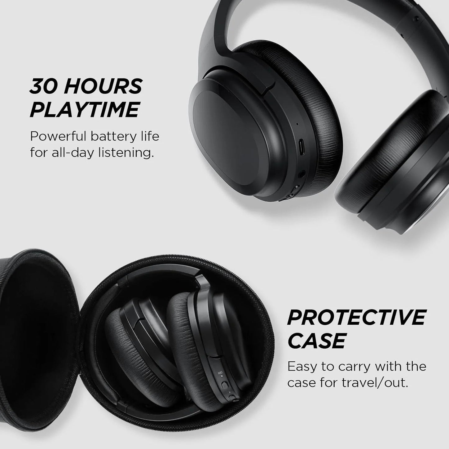 Cowin Active Noise Cancelling Bluetooth Headphones 30H Battery | PREMA TIME - Prema Time