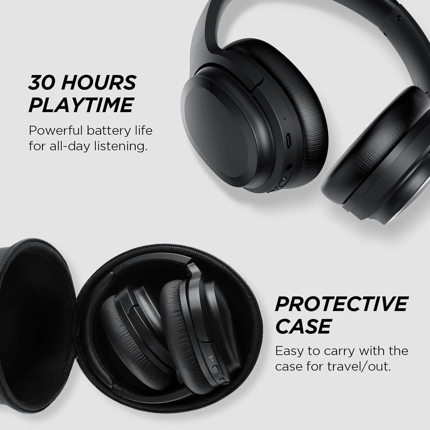 Cowin Active Noise Cancelling Bluetooth Headphones 30H Battery | PREMA TIME - Prema Time