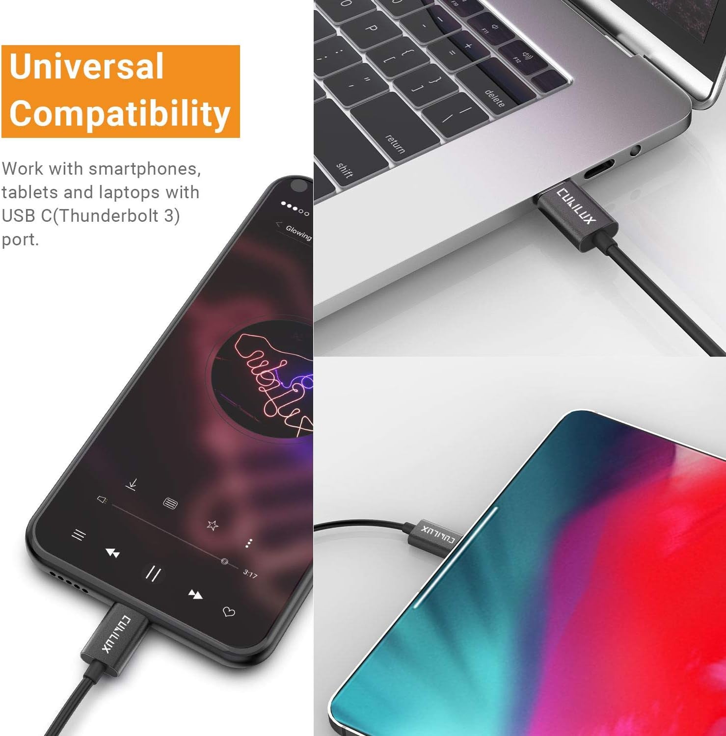 Cubilux 2-Pack USB C Headphone Adapter - iPhone iPad Google Pixel Audio Dongle - PREMA TIME - Prema Time