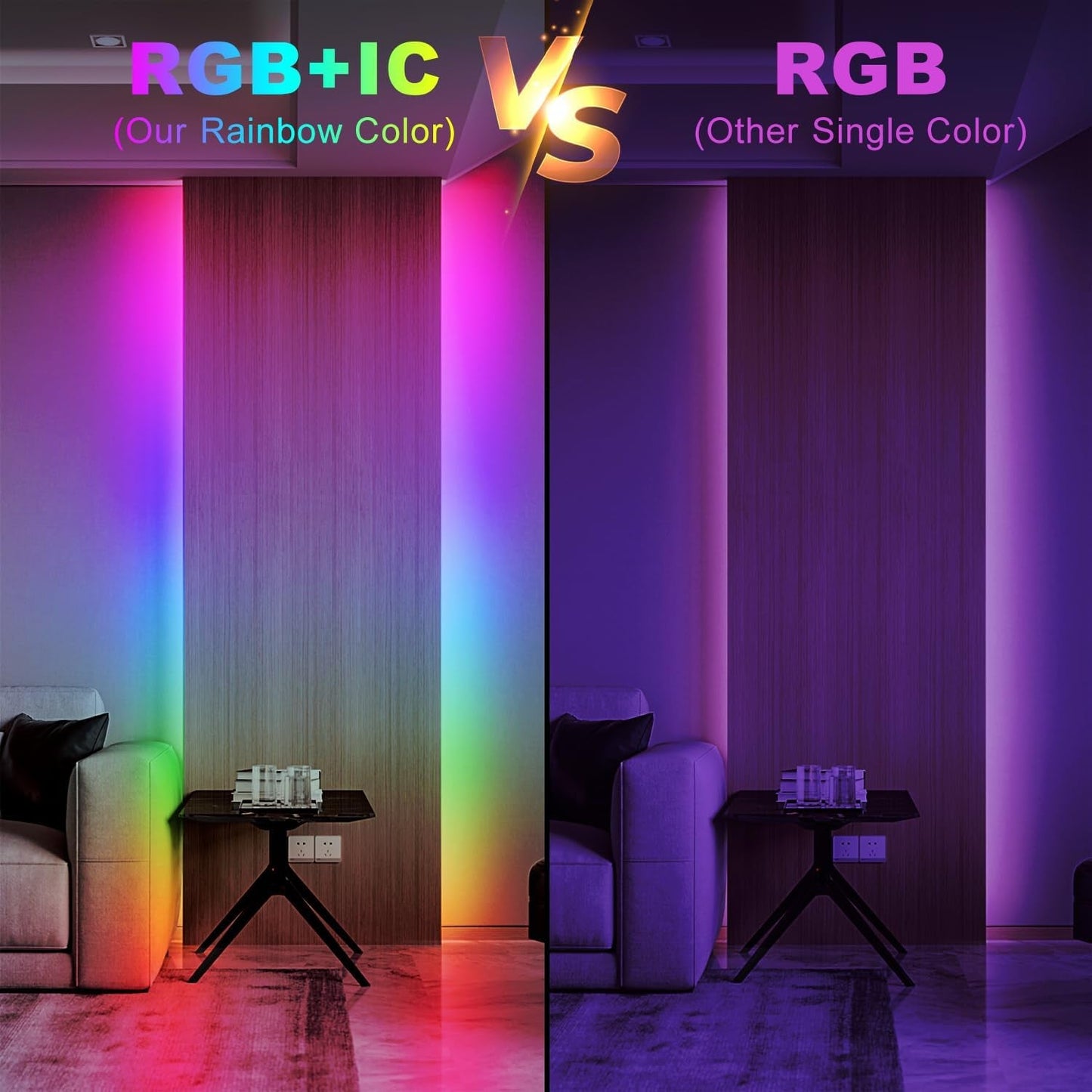 16.4ft Smart IC LED Strip Lights - Music Sync App Control RGB 24V 5050 - Prema Time